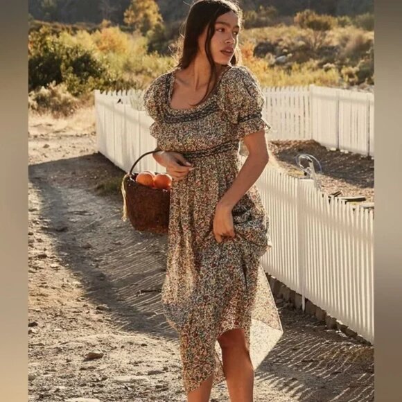 Doen Dresses & Skirts - DOEN Eclipse Dress in Mayfair Flora midi large l